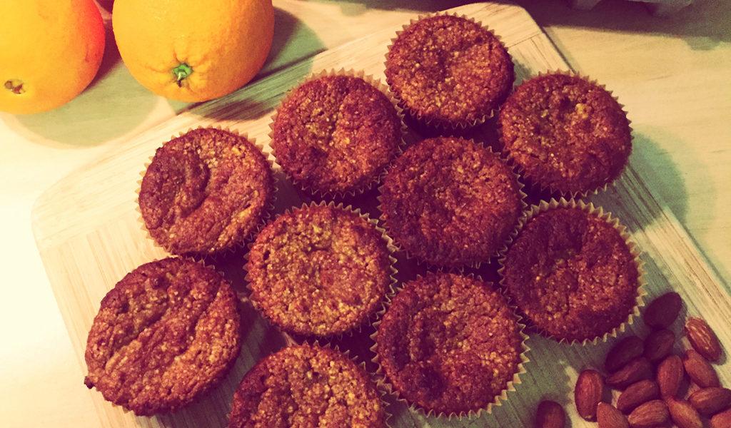 Healthy orange muffins
